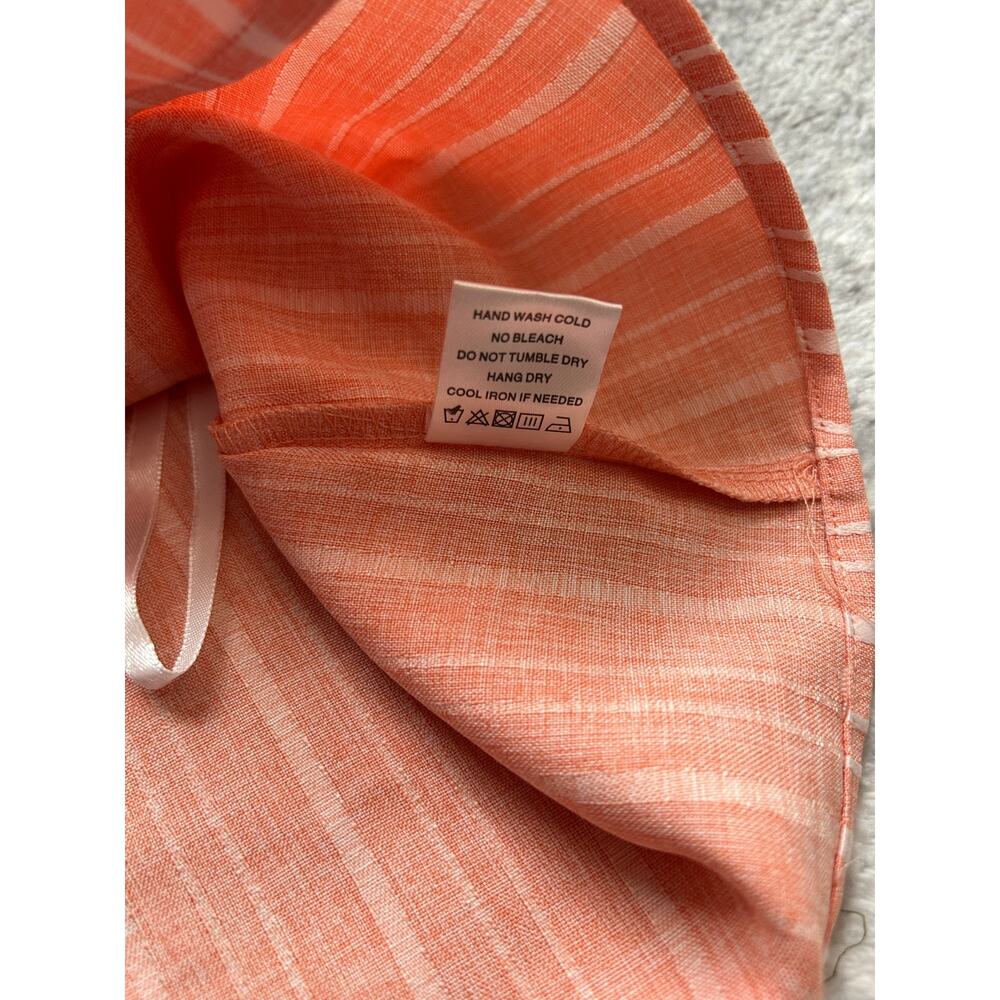 Revolve Superdown Hannah Tie Bow Back Crop Top Pink White Stripe Size Medium - Picture 12 of 13